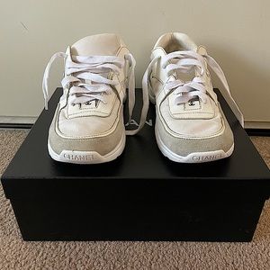 Chanel CC White Sneakers